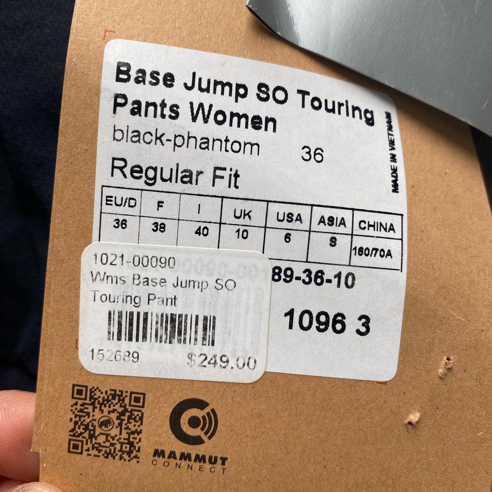 Brand new mammut ski touring pants